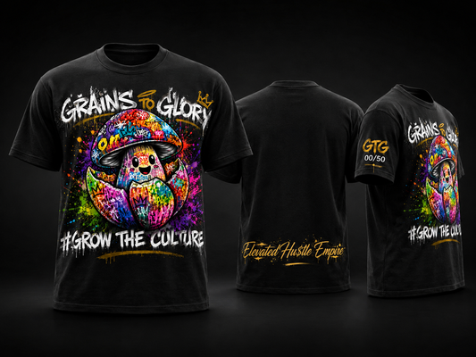 Grains to Glory: Grow the Culture Graffiti Tee — Limited 00/50 Edition