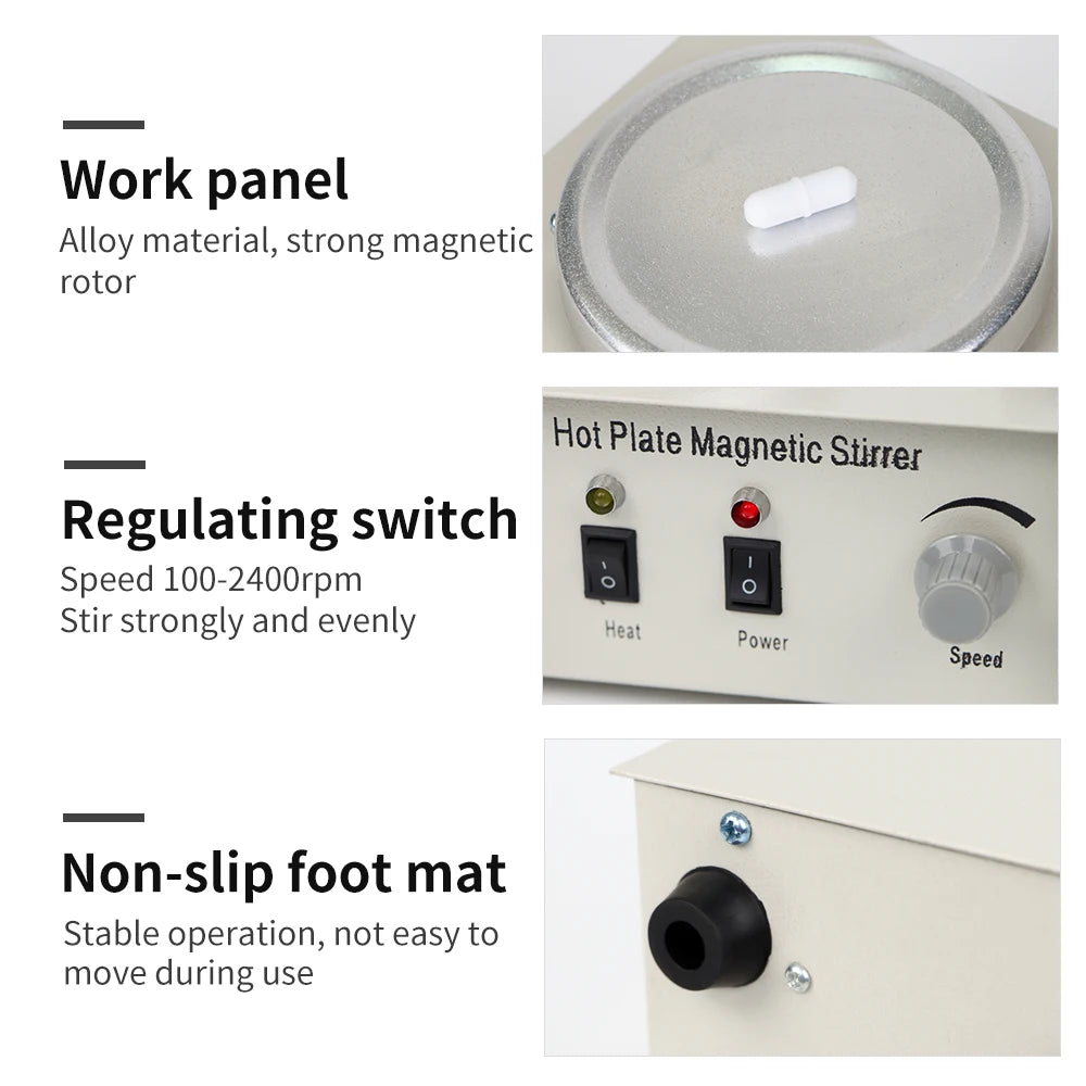 79-1 Heating Magnetic Stirrer 1L Hot Plate Laboratory Stirrer Heating Magnetic Mixer With Stir Bar 1L 2400rpm Lab Equipment