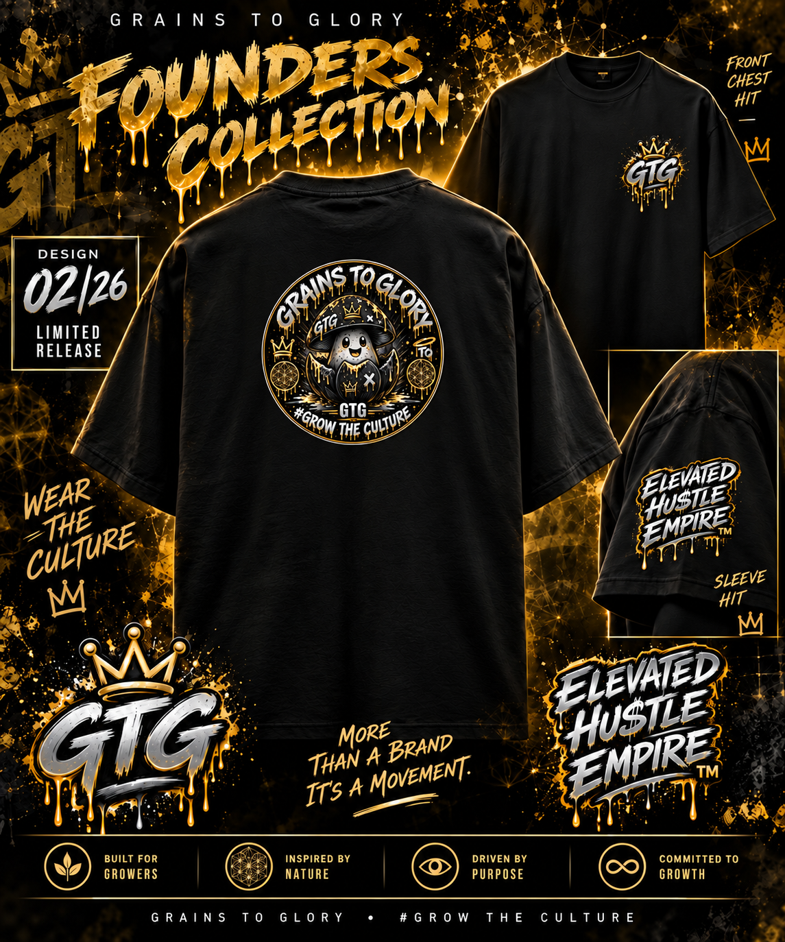 24K GOLD RESERVE TEE: Founders Collection 02/26