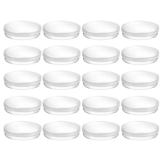20 Pcs Petri Dish Transparent Culture Dishes Scientific Research Laboratory Mushroom Heavy Duty Biological Plastic Reusable 70mm