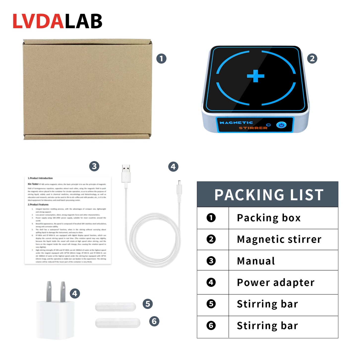 Mini Magnetic Stir Plate (3000 RPM Lab Mixer)