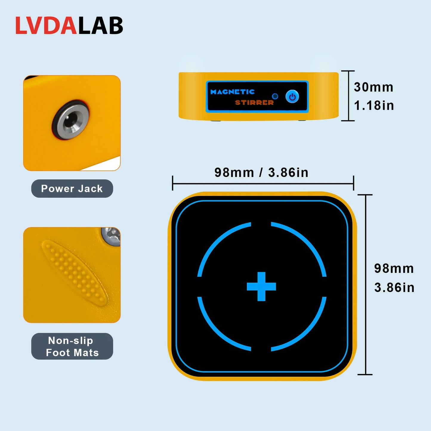 Mini Magnetic Stir Plate (3000 RPM Lab Mixer)