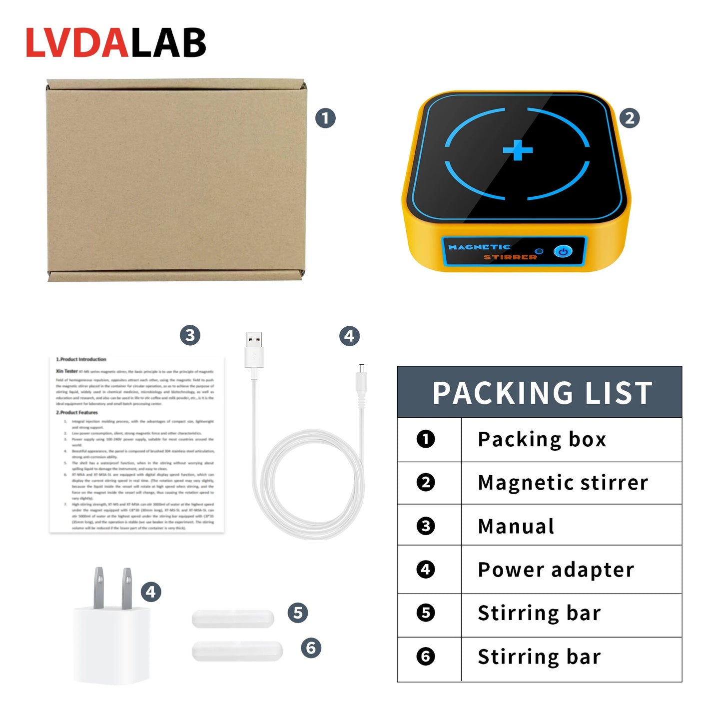 Mini Magnetic Stir Plate (3000 RPM Lab Mixer)